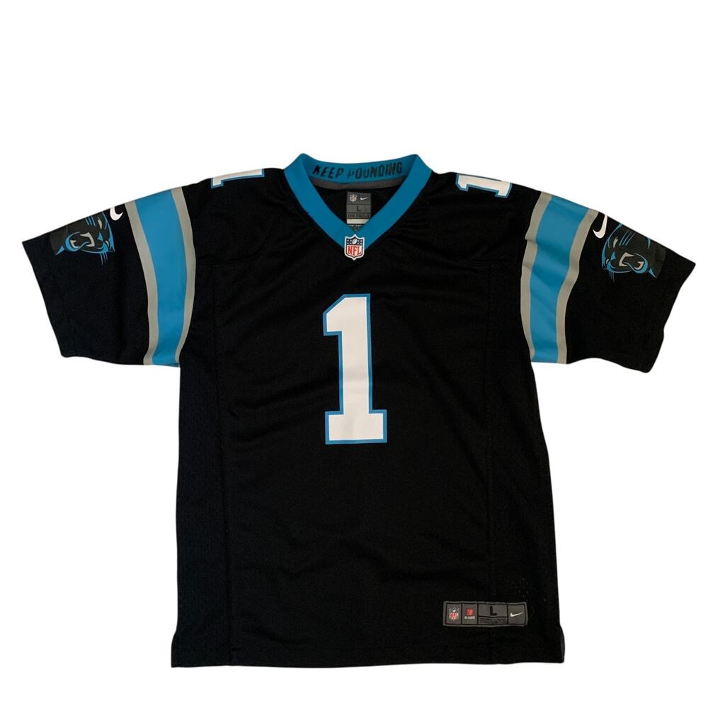 Nike Youth Kids Size L 14/16 Carolina Panthers #1 Newtown NFL Football Jersey
